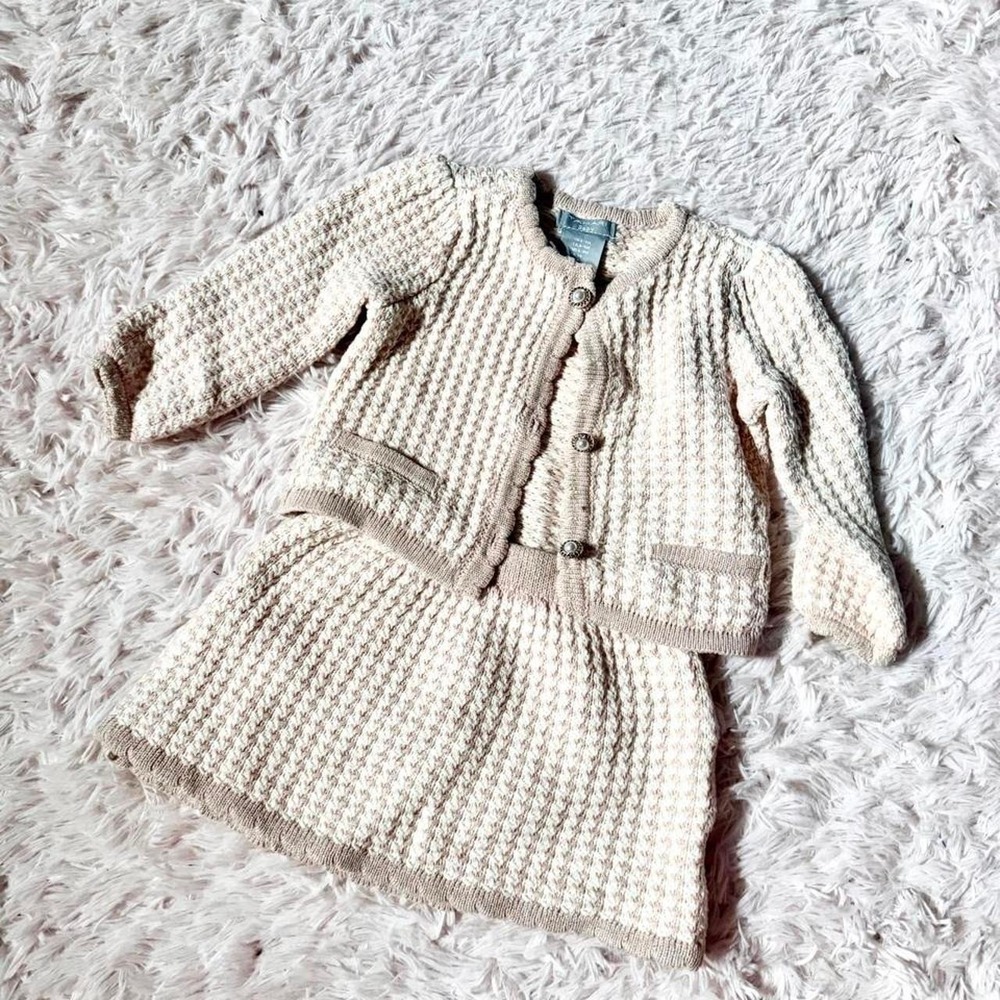 Tahiri Regal Heritage Old Money Baby Set Cardigan Skirt Baby 6-9M Feminine Class
